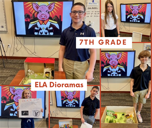 Seventh Graders Make Dioramas in ELA Class