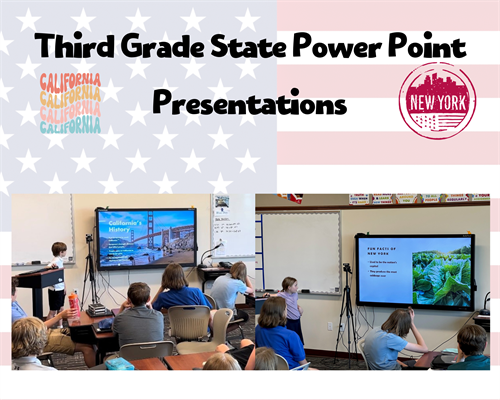 Third Grade Creates State Power Point Presentations