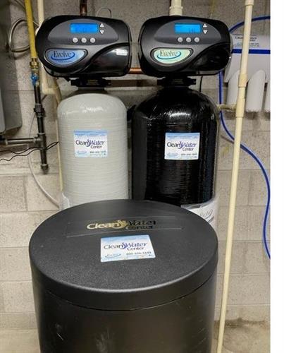 New Evolve Water Softener and Iron Filter. No more smelly water or staining for this household. 