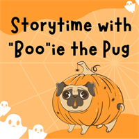 Storytime with "Boo"ie the Pug