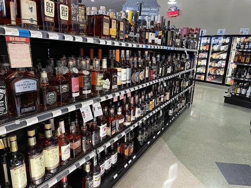 Fabulous bourbon and whiskey selection