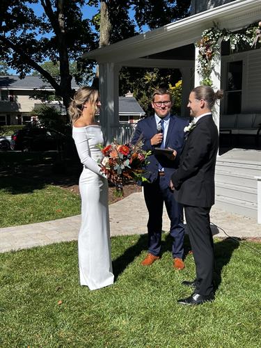Wedding Ceremony on Front Lawn