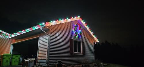 Christmas light installation 