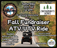 Fall Fundraiser ATV/UTV Ride for Zachariah's Acres