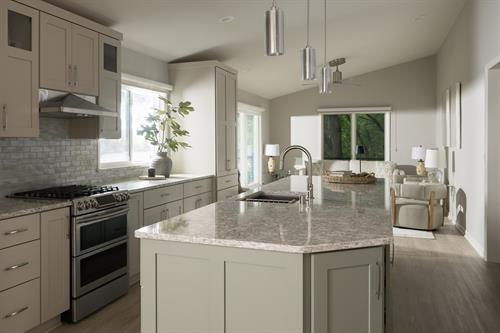 Large Kitchen entertaining Island