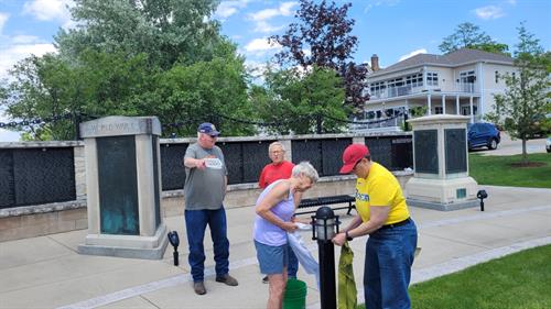 Veterans Park clean up crew