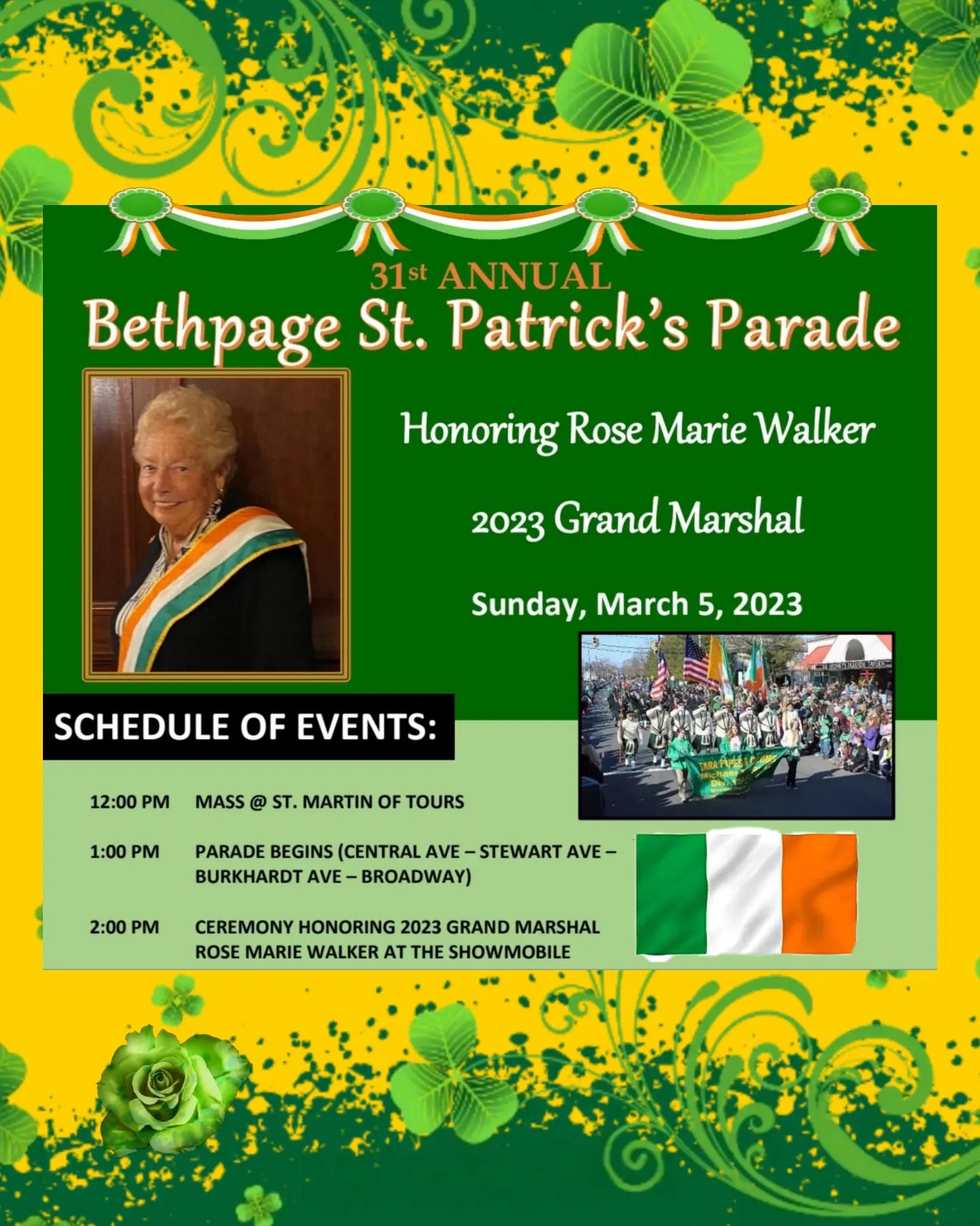 Image for Saint Patrick's Parade March 5th