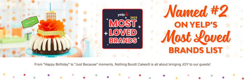 Named #2 on Yelp's Most Loved Brands List!