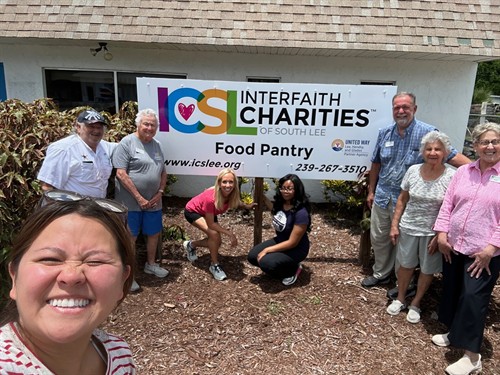 ICSL Pantry gets a new sign