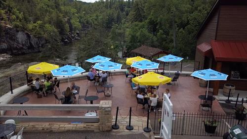 Enjoy a meal, ice cream or a beverage at our new River Rocks Patio