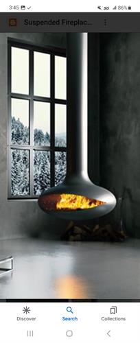Suspended Haning Orb Fireplace Now Available For Purchase