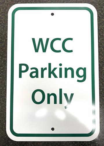 WCC Parking Sign