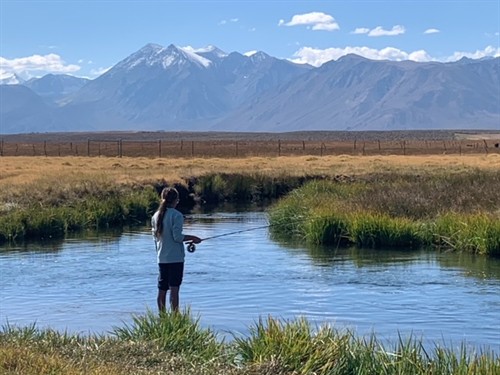 Lily Anna Barlow fishing the Upper Owens