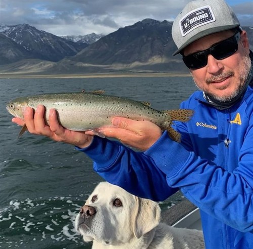 CFF Board Member Danny Corral fishing Crowley Lake 