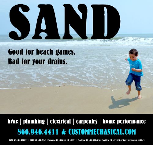 Sand: Bad for your drains!