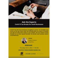 Ask the Experts: Small Business Owners - COVID-19 Tax Breaks for Small Businesses