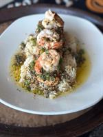 Shrimp Scampi over Rice