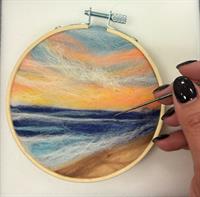 Felted sunset class with Kelsey Vollrath