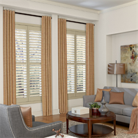 Shutters with Drapery Panels