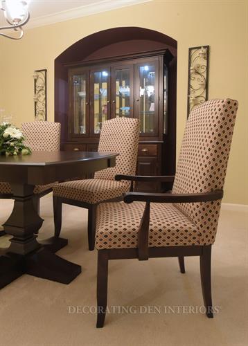 Dining Room - Table & Chair Detail with Hutch in Accent Cove Area Dining Room - Table & Chair Detail with Hutch in Accent Cove Area