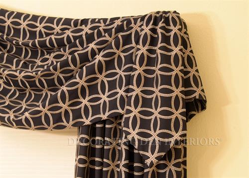 Dining Room - Decorative Swag Fabric Detail Dining Room - Decorative Swag Fabric Detail
