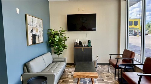 Comfortable, thoughtfully designed patient waiting area