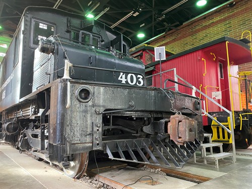 1914 T&W Engine and 1924 Caboose in the Historical Village