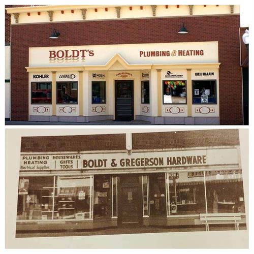 Boldt's Store Front Old and New