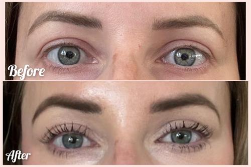 Fuller more filled in looking Eyebrows after Powder Brow Tattoo