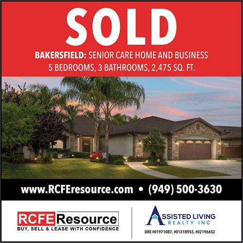 BAKERSFIELD SOLD - Senior Residential Care Home