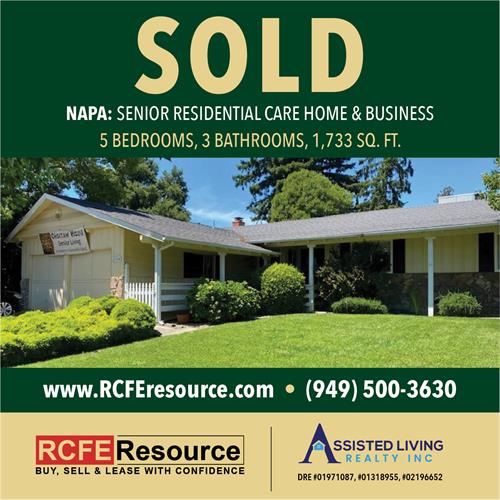 NAPA SOLD - Senior Residential Care Home