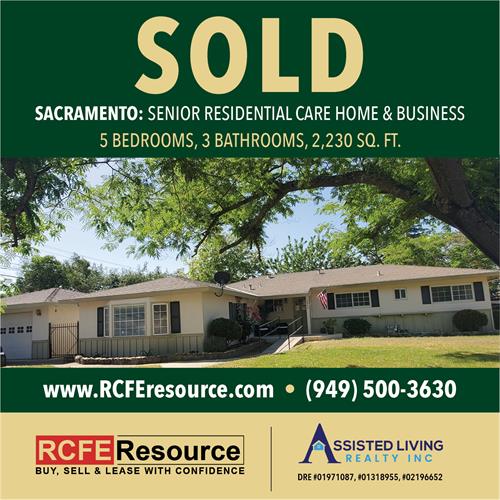 SACRAMMENTO SOLD - Senior Residential Care Home