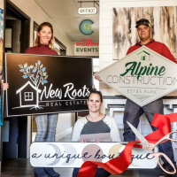 2021 Ribbon Cutting: New Roots Real Estate, Project ONE8, a unique boutique and Alpine Construction