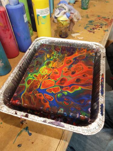Check out this amazing Acrylic Pour Painting made by one of our 'Inspired' customers!