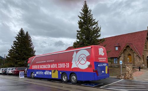 Vaccine Bus at Our Lady of the Mountain Catholic Church