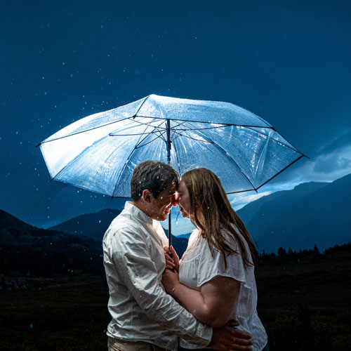 Waiting out a summer storm in RMNP