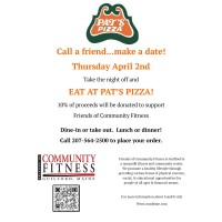 Support ComFit with Pat's Pizza & Allie Oops April 2nd