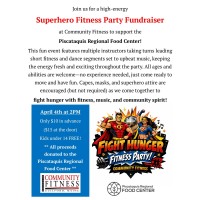 Superhero Fitness Party Fundraiser for the Piscataquis Are Food Center