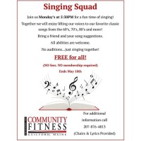 Singing Squad- Mondays through May 18th