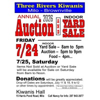 Three Rivers Kiwanis annual Yard Sale and Auction