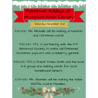 Hometown Holidays at the Thompson Free Library