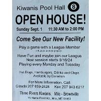 Three Rivers Kiwanis Pool Hall Open House