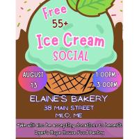 Ice Cream Social for 55+ - Elaine's Basket Cafe