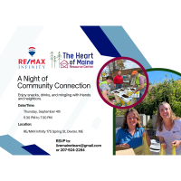 RE/MAX Infinity and the Heart of Maine Resource Center invites to an evening of community connection!