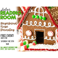 Sebec Reading Room Gingerbread House Decorating