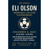 3rd Annual Eli Olson Memorial Soccer Tournament