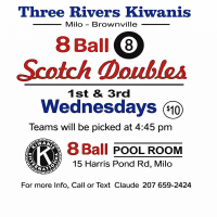 Three Rivers Kiwanis Scotch Doubles Pool 1st & 3rd Wednesdays
