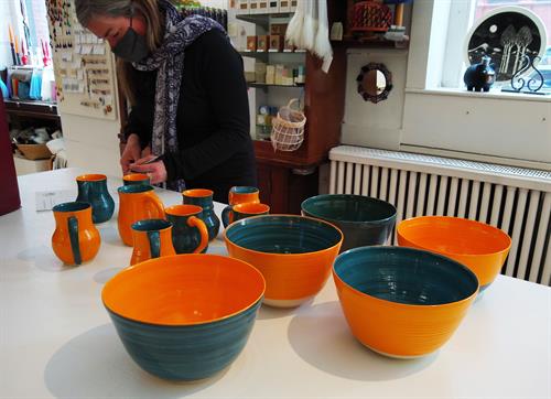 Orange & Tourmaline Ramen Bowls and Mugs