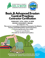 Contractor Certification: Basic & Advanced Erosion Control Practices