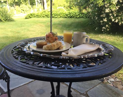 Breakfast on Back Patio